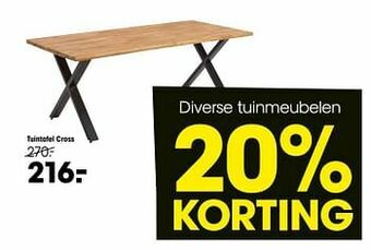 Tuintafel cross