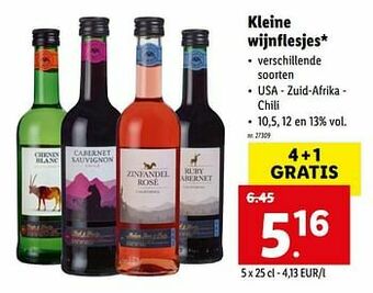 Kleine wijnflesjes