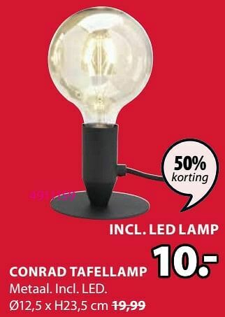 Jysk Conrad tafellamp aanbieding