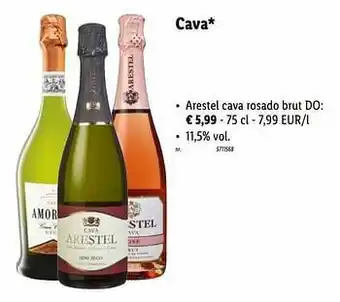 Lidl Cava arestel cava rosado brut do aanbieding