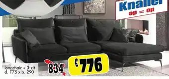 Longchair + 3 zit d.175 x b.290