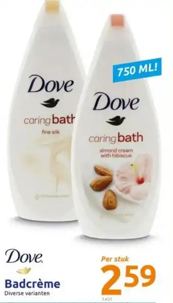 Action Dove Badcreme 750 ml aanbieding