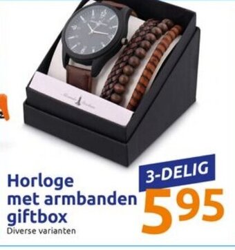Horloge met armbanden giftbox