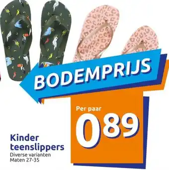 Action Kinder teenslippers 27-35 aanbieding