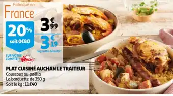 Auchan Plat cuisine auchan le traiteur 350g aanbieding