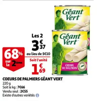 Coeurs de palmiers geant vert 220g