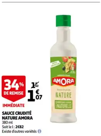 Auchan Immediate sauce crudite nature amora 380 ml aanbieding