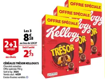 Auchan Cereals tresor kellogg's 750g aanbieding