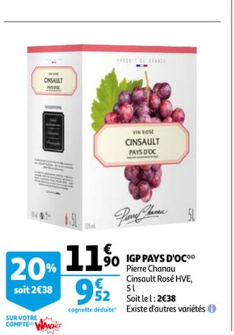 Auchan Igp pays d'oc 5l aanbieding