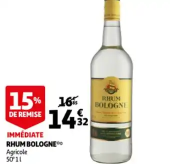 Auchan Immediate rhum bologne 1l aanbieding