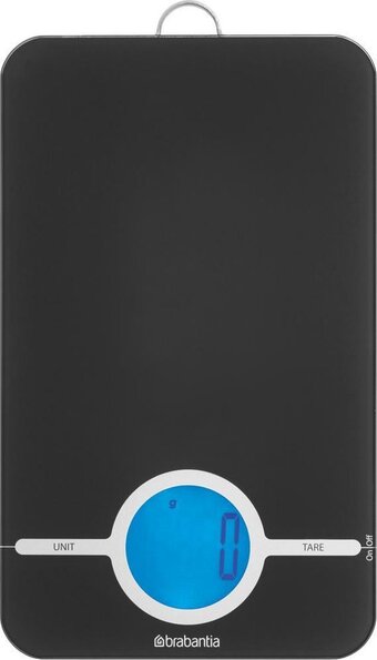 Brabantia tasty+ keukenweegschaal digitaal - op batterijen - dark grey
