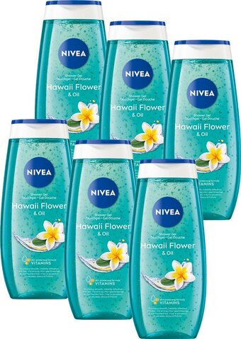 Bol.com Nivea frangipani & oil douchegel - 6 x 250 ml - voordeelverpakking aanbieding