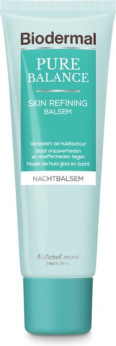 Bol.com Biodermal pure balance skin refining balsem nachtcreme - nachtcreme met hyaluronzuur - bij onzuiverheden en oneffenheden - 5 aanbieding