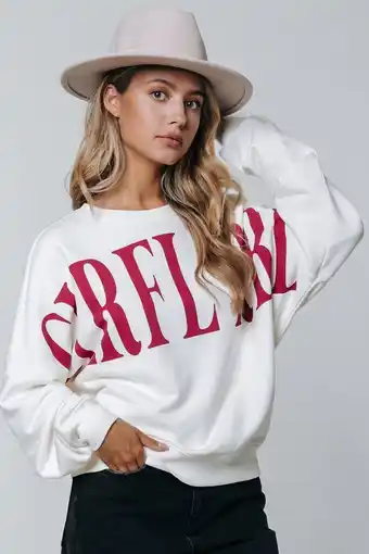 Bol.com Colourful rebel cr big trui wit dames - loose fit - katoen - m aanbieding