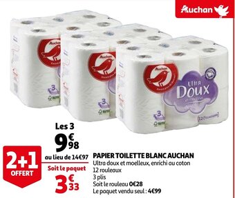 Papier Toilette Blanc Auchan