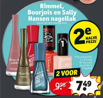 Kruidvat Rimmel, Bourjois en Sally Hansen nagellak aanbieding