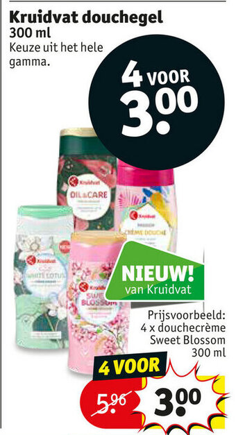 Kruidvat Kruidvat douchegel 300ml aanbieding