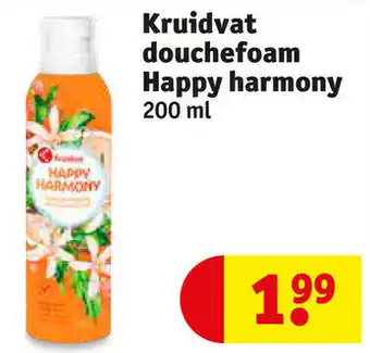 Kruidvat Kruidvat douchefoam Happy harmony 200ml aanbieding