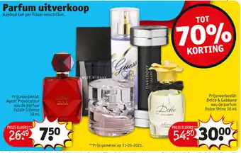 Kruidvat Parfum uitverkoop aanbieding