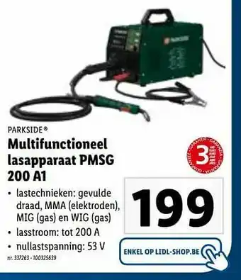 Lidl Parkside multifunctioneel lasapparaat pmsg 200 a1 aanbieding