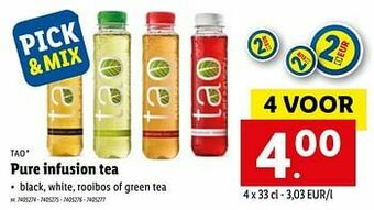 Lidl Pure infusion tea aanbieding