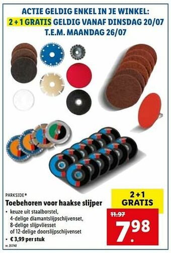 Lidl Toebehoren voor haakse slijper aanbieding