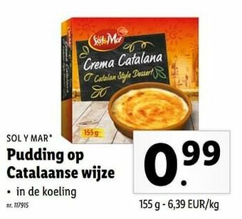 Lidl Pudding op catalaanse wijze aanbieding