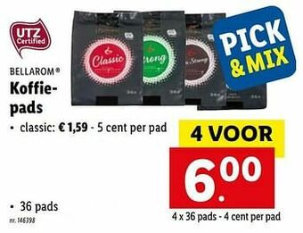 Lidl Koffiepads classic aanbieding