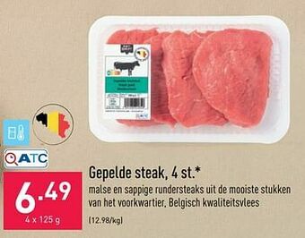 ALDI Gepelde steak aanbieding