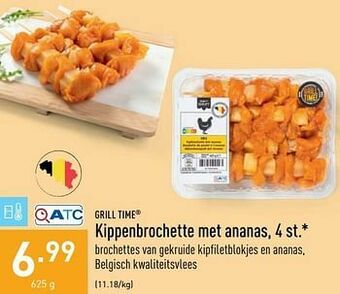 Kippenbrochette met ananas