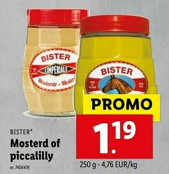Lidl Mosterd of piccalilly aanbieding