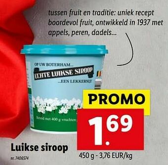 Lidl Luikse siroop aanbieding