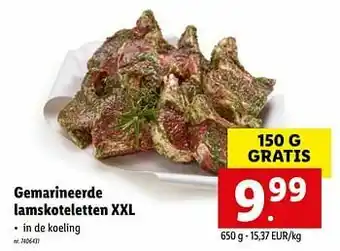 Lidl Gemarineerde lamskoteletten xxl aanbieding