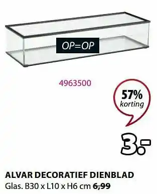 Jysk Alvar decoratief dienblad aanbieding