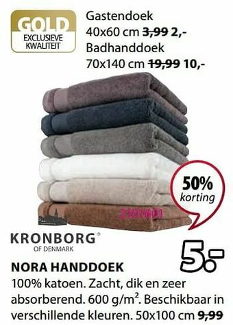 Jysk Nora handdoek aanbieding