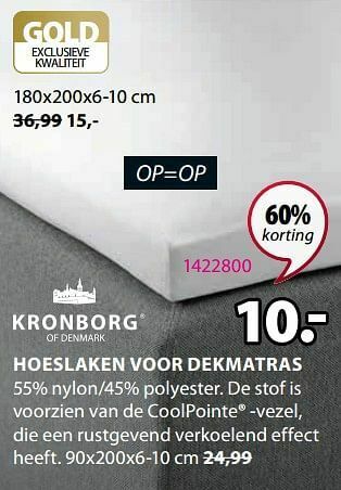 Jysk Hoeslaken voor dekmatras aanbieding