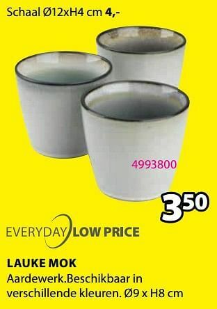 Jysk Lauke mok aanbieding