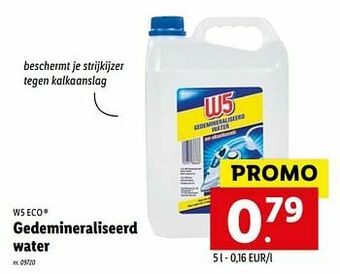 Lidl Gedemineraliseerd water aanbieding