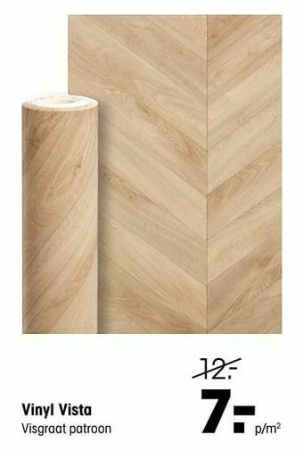 Kwantum Vinyl vista visgraat patroon aanbieding
