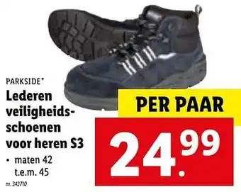 Lederen veiligheidsschoenen voor heren s3 maten 42 tem 45