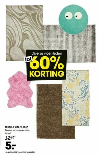 Kwantum Diverse vloerkleden aanbieding