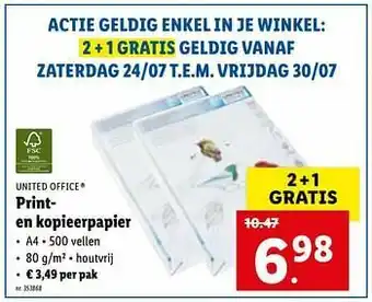 Lidl Printen kopieerpapier aanbieding