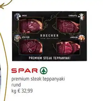 Spar Premium steak teppanyaki aanbieding