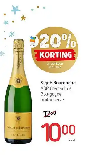 Spar Signé bourgogne aop crémant de bourgogne brut réserve aanbieding
