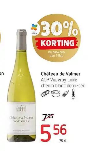 Spar Château de valmer aop vouvray loire chenin blanc demiseco aanbieding