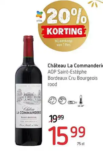 Spar Château la commanderie aop sainestèphe aanbieding