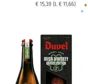 Duvel irish whiskey barrel edition