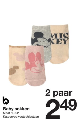 Zeeman Baby sokken 2-paar aanbieding