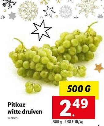 Lidl Pitloze witte druiven aanbieding
