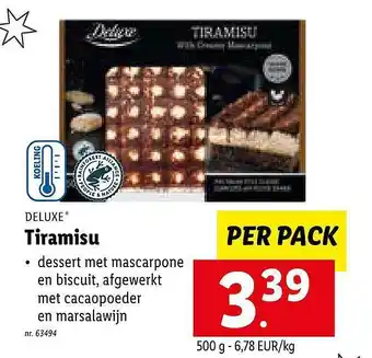 Lidl Deluxe tiramisu aanbieding